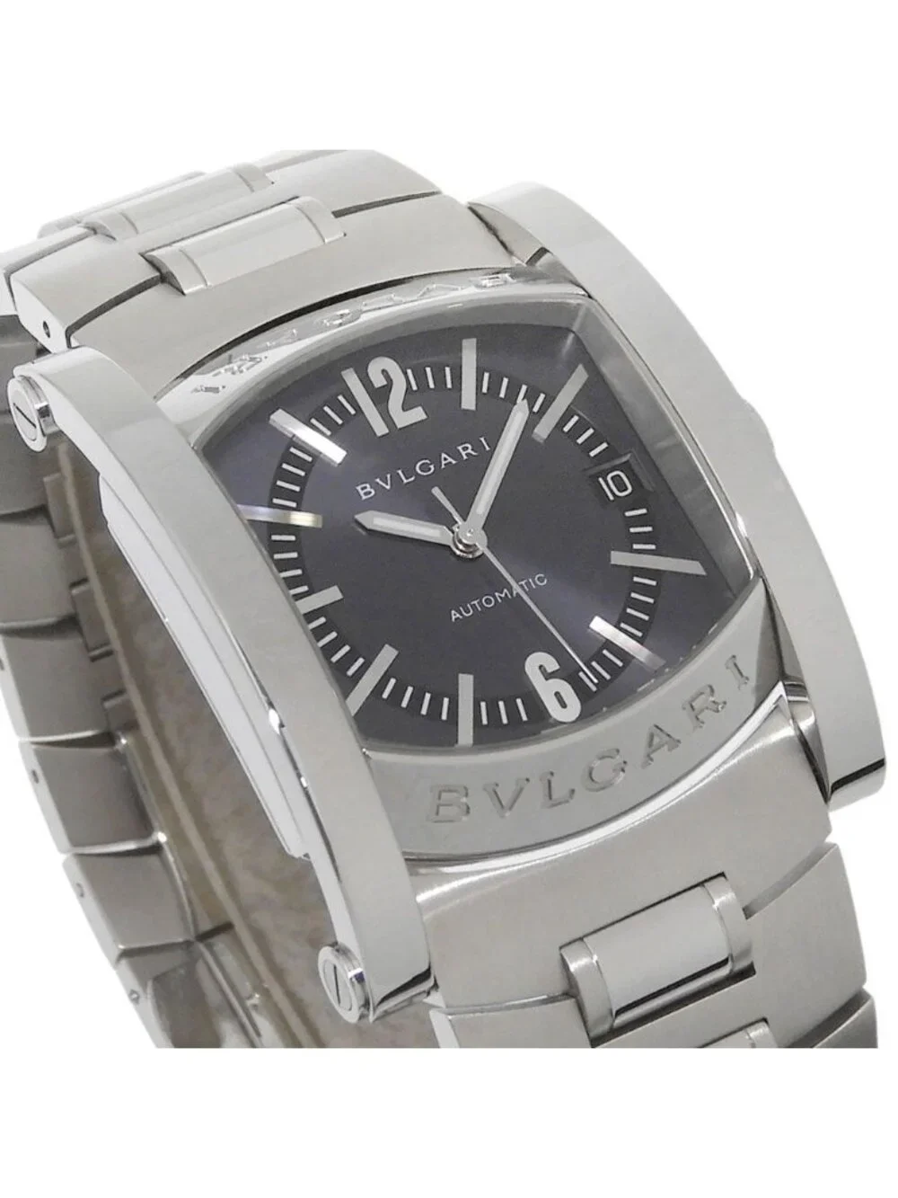 Bvlgari Assioma Stainless Steel Automatic Analog Display Black Dial Watch